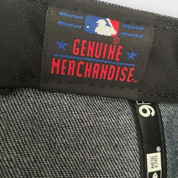 New Era Cleveland Indians Fully Flagged Denim 9FIFTY Adjustable SnapBack Hat New - Picture 7 of 8